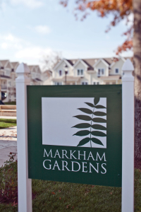 Sign to Markham Gardens
